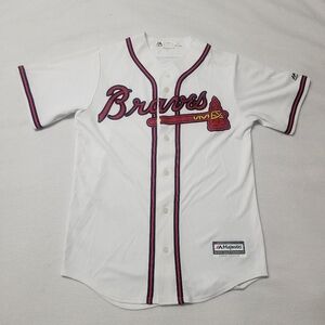 Atlanta Braves Mens S Jersey Majestic Sewn Stitched Cool Base Blank Baseball MLB